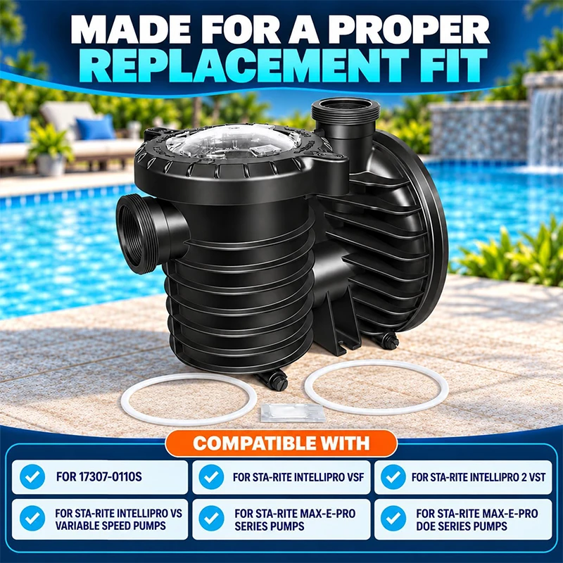 Replace for 17307-0110S Pool Trap/Pump Body Suitable for Sta-Rite MaxEPro,IntelliPro Pool & Spa Inground Pump Tank Body Assembly