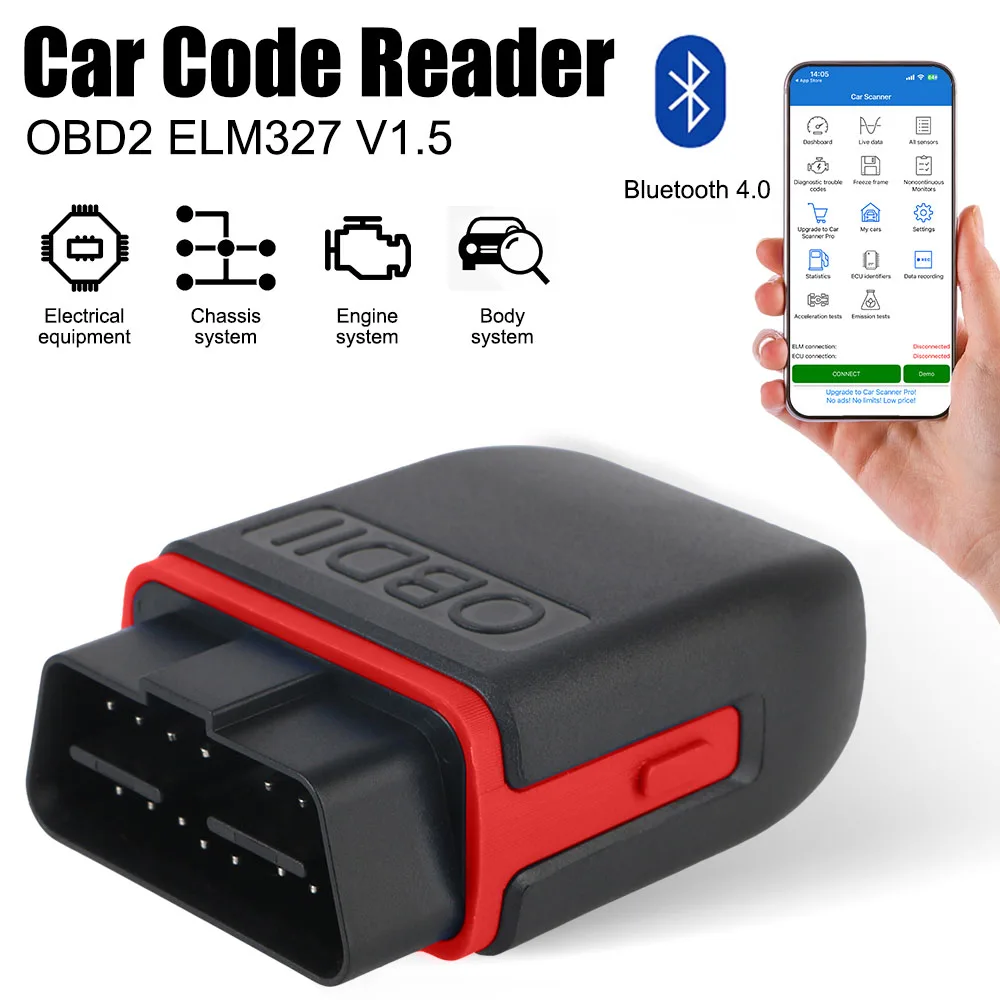 Wireless Auto Accessories Repair Tools OBD2 Scanner Battery Engine Scan ​ELM327 V1.5 Car Code Reader Car OBD II Diagnostic Tools