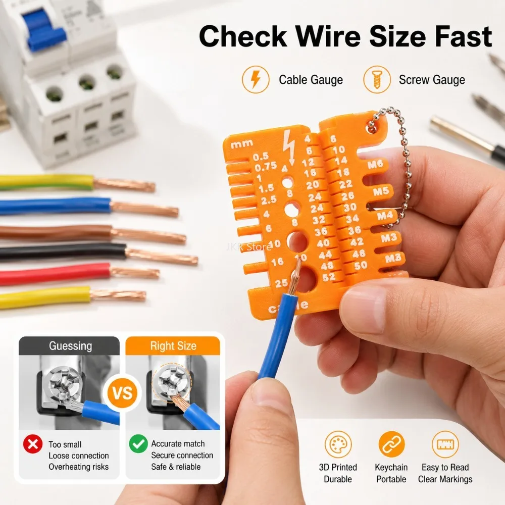 Workshop Measuring Tools - Double Sided Wire Gauge Screw Measuring