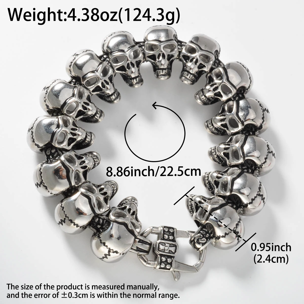 Vintage Punk Hip Hop Rider Skeleton Bracelet Cool Charm Skull Bracelet Men Women Jewelry Souvenir For Friends Gifts