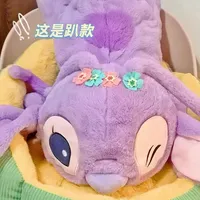 56/80cm Disney Lilo and Stitch Purple Angel  Plush Toys Kawaii Pixar Anime Plushie Pillow Dolls Soft Stuffed Gift for Children