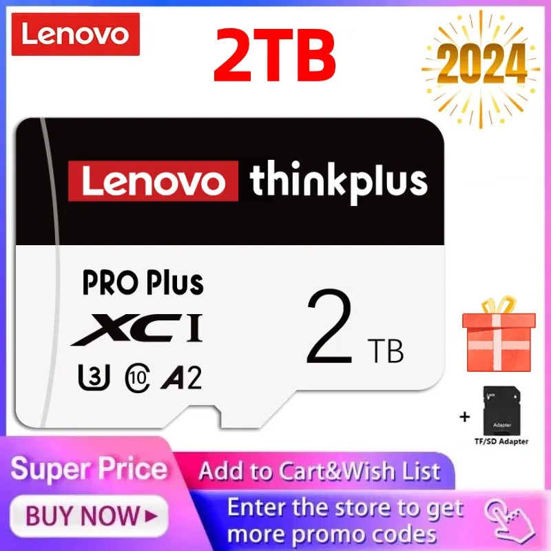 Lenovo การ์ดไมโคร2TB 128GB ของแท้1TB 512GB การ์ดหน่วยความจำ64GB การ์ดหน่วยความจำแฟลช256GB สำหรับโทรศัพท์/กล้อง /nintendo SWITCH