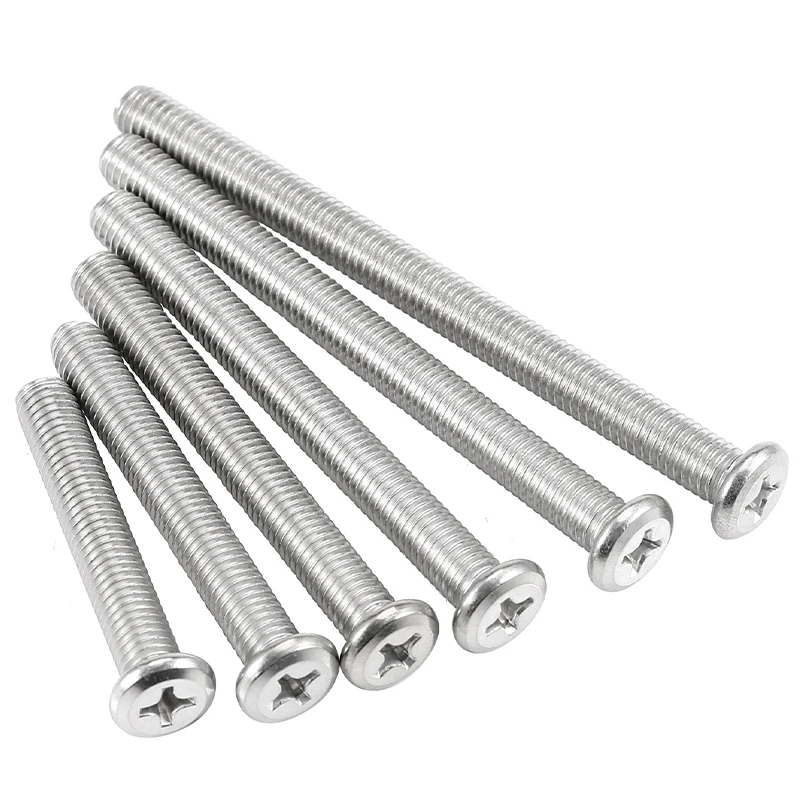 304 Stainless Steel Chamfered Bevel Countersunk Head Screws, Slotted Cross Fasteners M2 M3 Strong Acid Resistance 100-200Pcs
