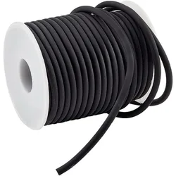 1 Roll 15m Solid Rubber Cord 4mm Black White Plastic Rope Rubber Tubing Cord Round Elastic Cord Beading Crafting