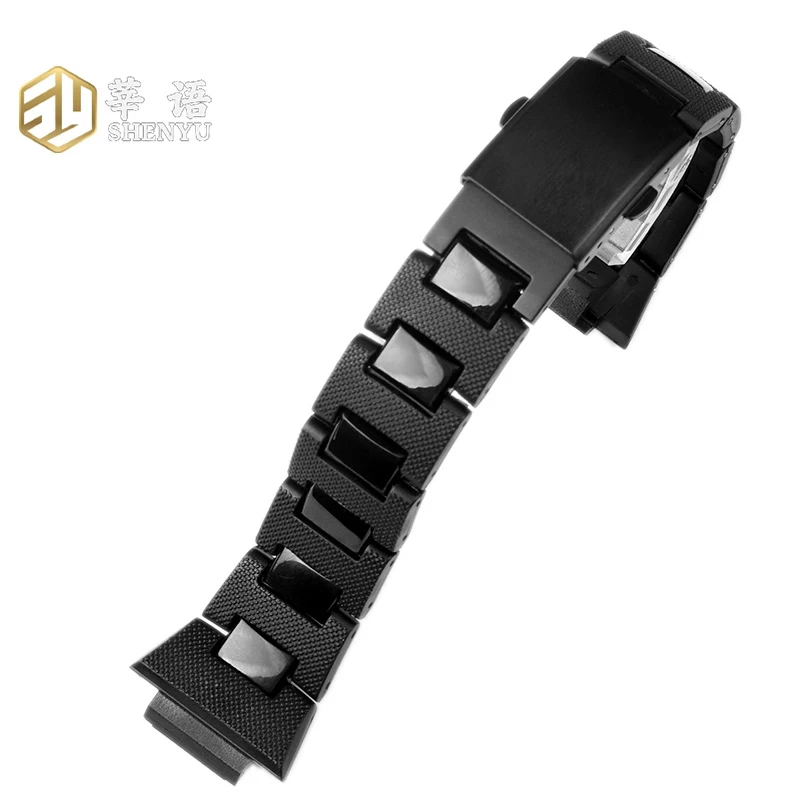 Shenyu For Casio G-SHOCK  DW5600/5610/GW-B5600 GA2100 Plastic Strap Stainless Steel Buckle  Watchband Bracelet Watch Accessories
