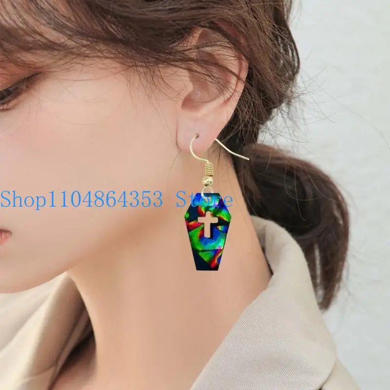 

652F голографическая кристаллическая эпоксидная смола силиконовая форма крест DIY серьги брелок форма