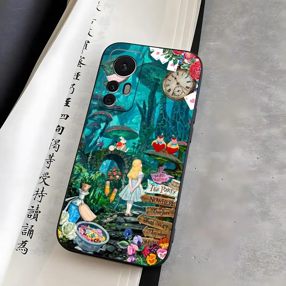 Funda de teléfono Disney Alicia en el país de las Maravillas para Xiaomi Redmi Note 14 10 13 12 Pro POCO F4 F5 X5 Pro 12 13 11T Lite Ultra