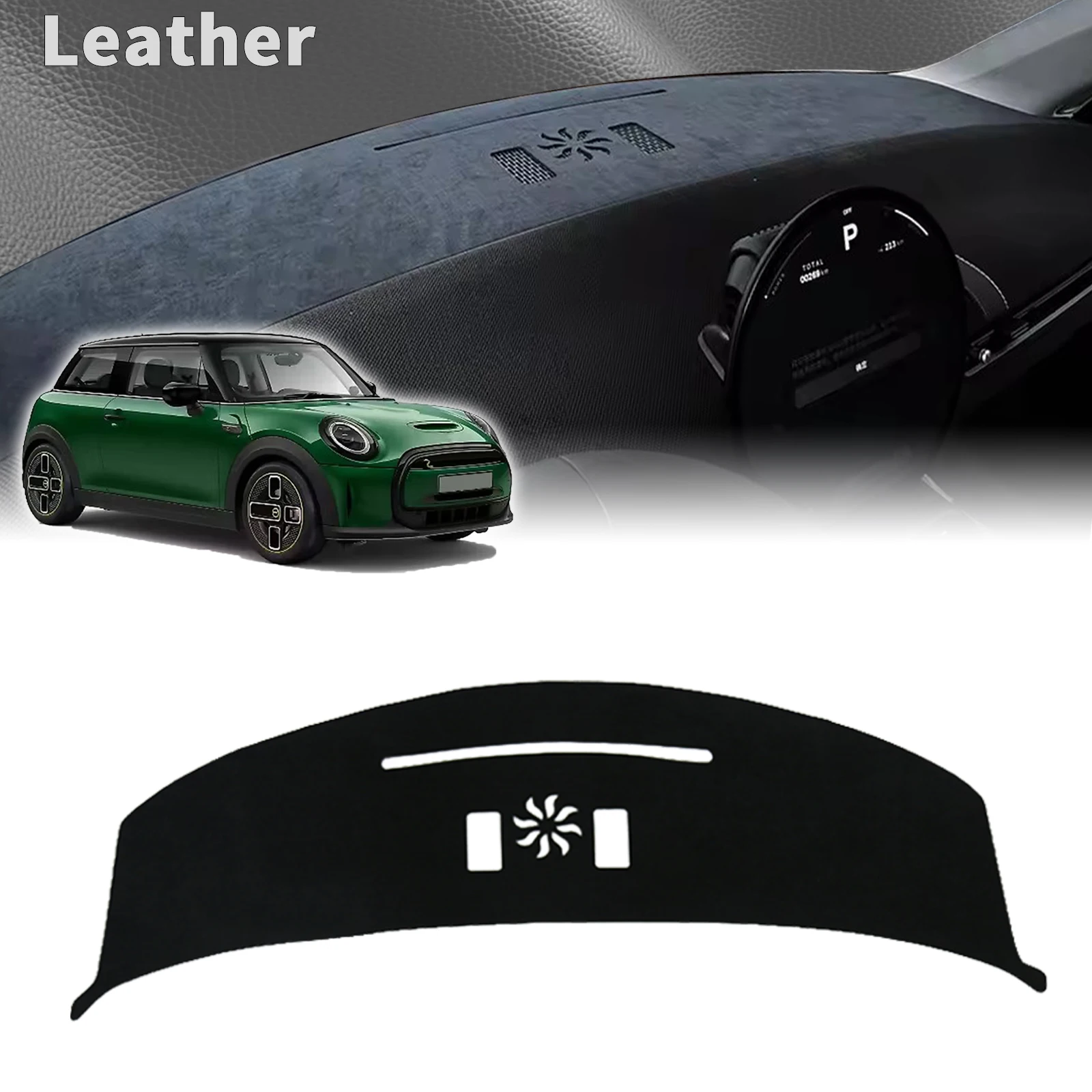 

for Mini Electric Cooper J01 2026-2024 EV E SE Car Dashboard Cover Dashmat Non‑Slip Protective Dash Mat Pad Auto Accessories