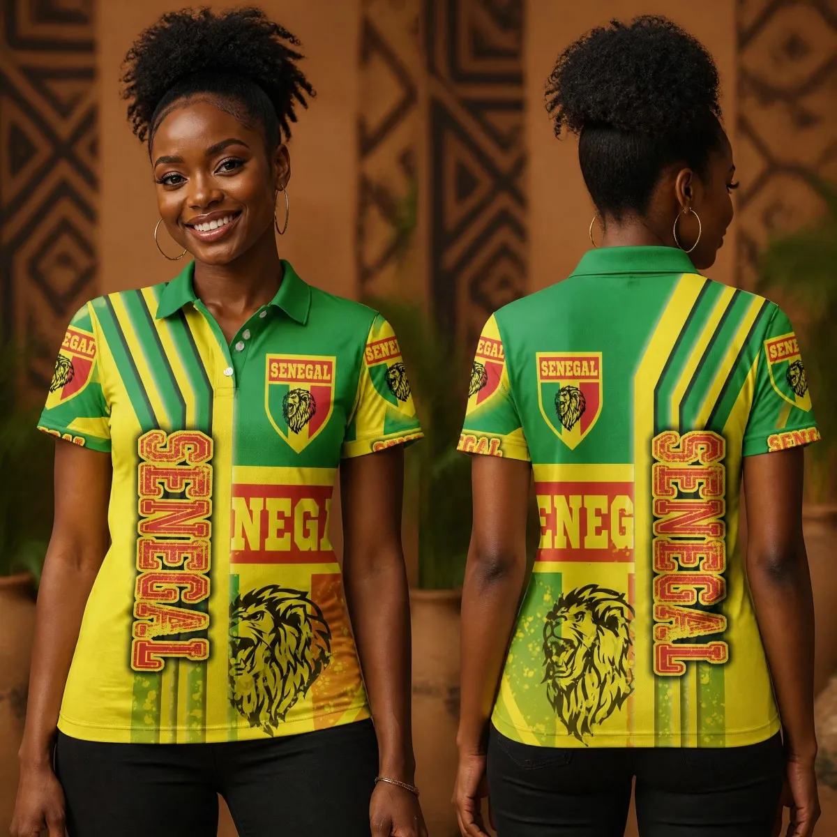 Women Cameroon Polo Shirt Short Sleeve Turn Down Collar Color Block Graphic Print Casual Summer Top For Travel Outfit