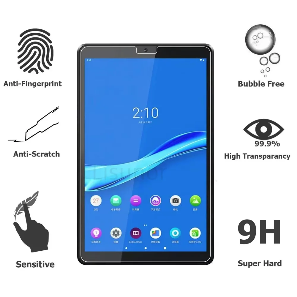 2PCS 9H Tempered Glass Tablet Screen Protector For Lenovo Tab M10 Plus FHD 10.3 Inch TB-X606F X606X Anti-Scratch Protective Film