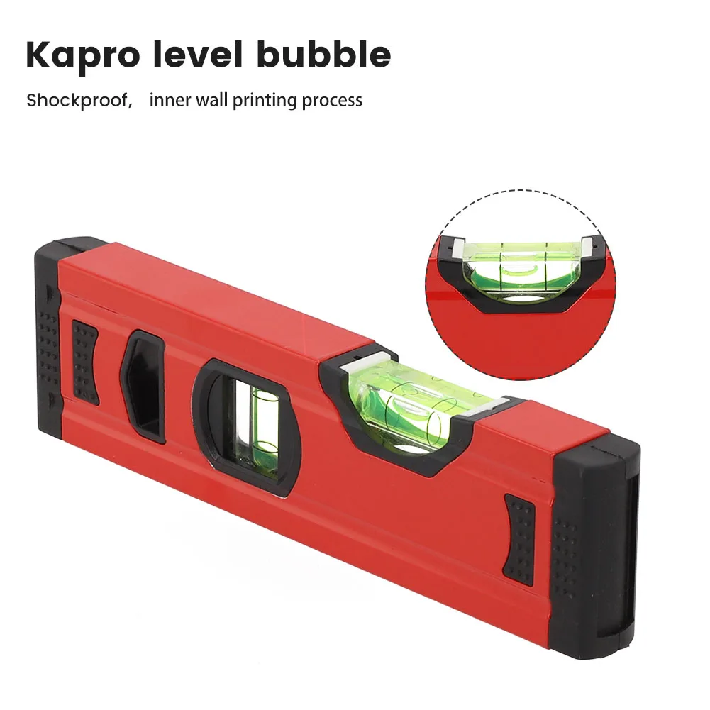 Rongpro 20cm Portable Spirit Level High Precision Aluminum Construction Leveling Tool Measurement Bubble Level Gauge