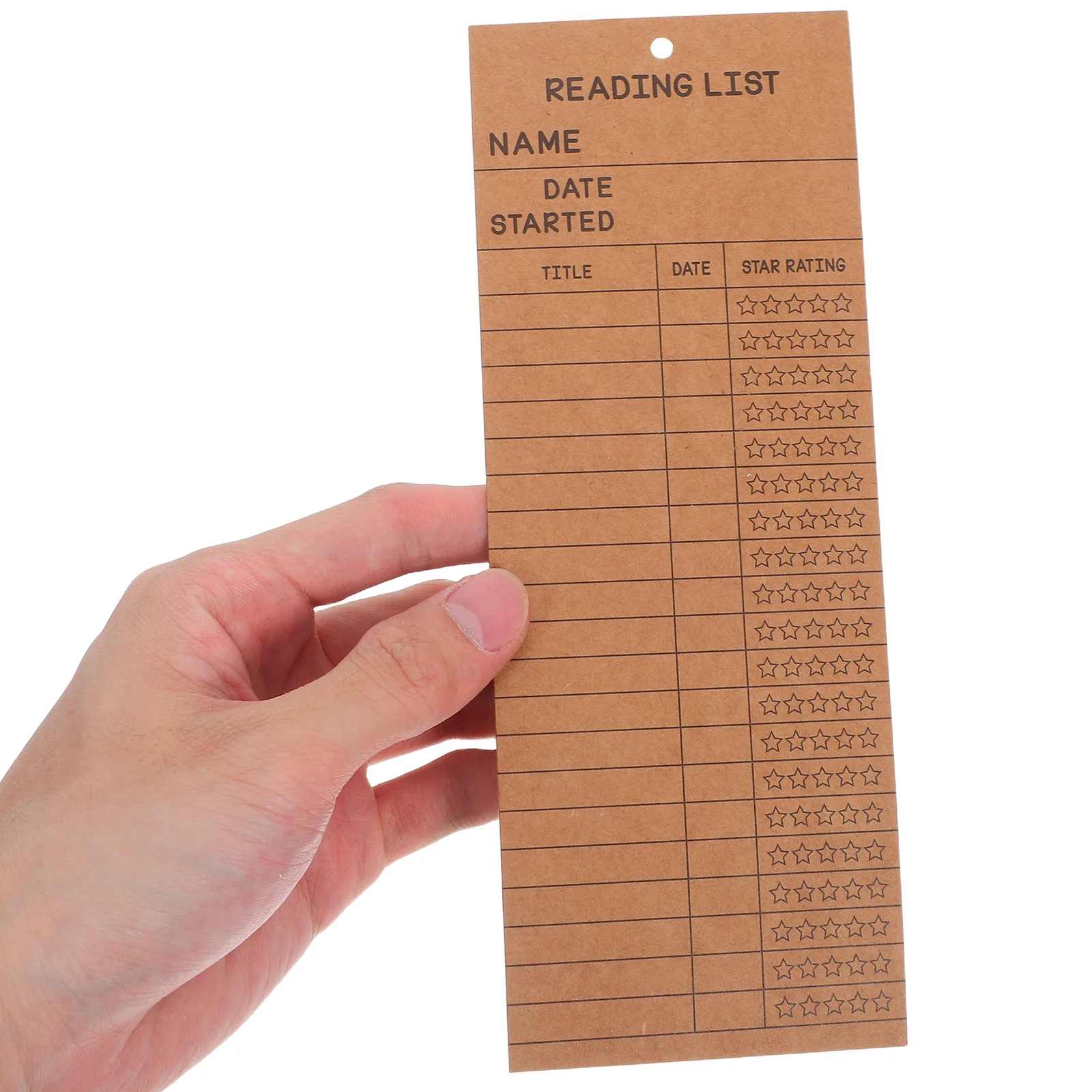 

50pcs Reading List Bookmarks Paper Thick Library Card Book Tracker For Book Lovers Students Tracking Notetaking Vintage Style