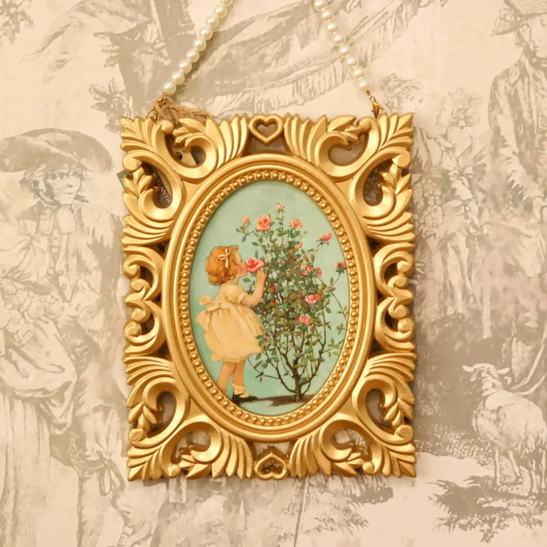 

Vintage French Style Baroque Picture Frame, 20L x 25H inches, Gold