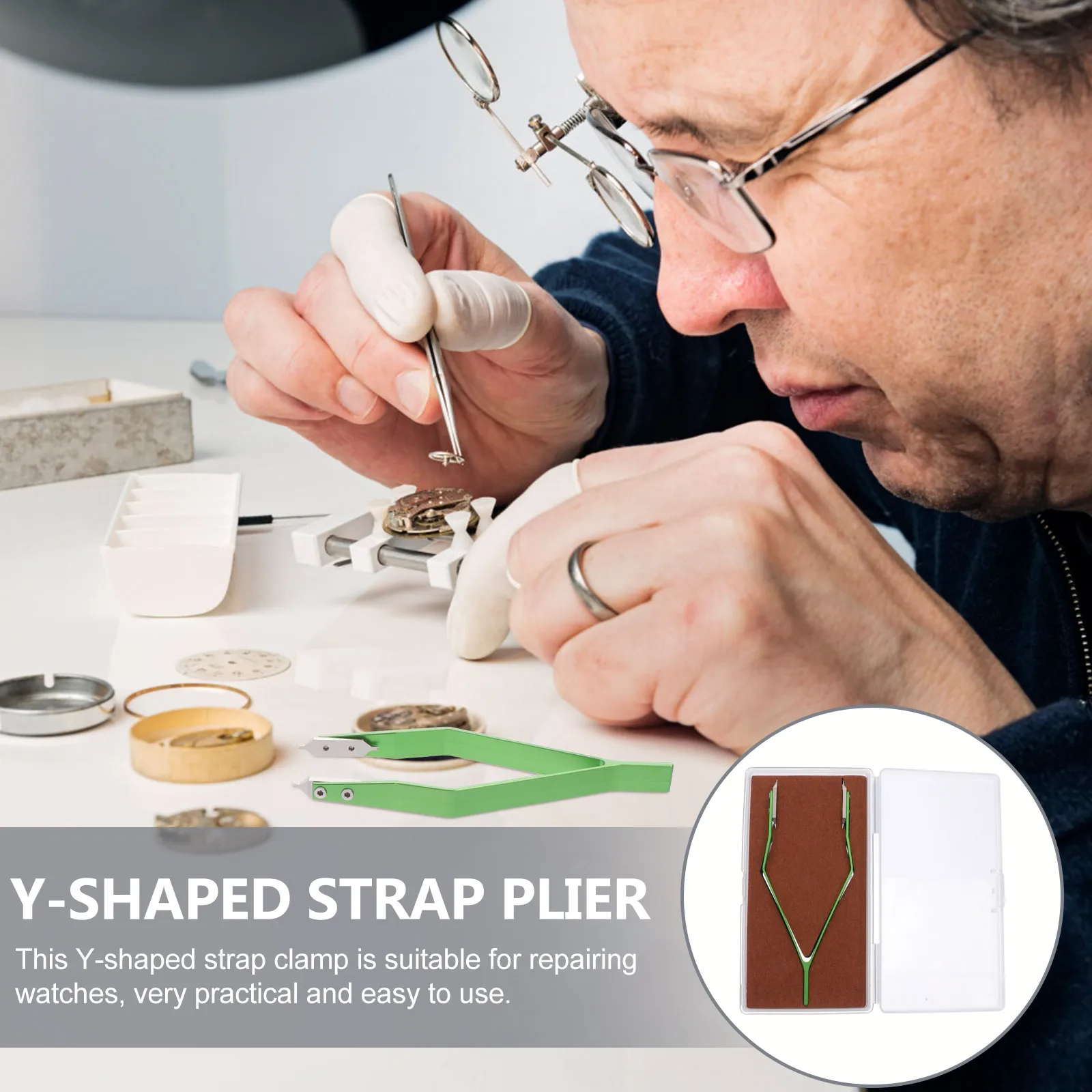 

Y-type Plier Aluminum Alloy Steel Repair Tool Strap Remover Band Replacement Spring Bar Watch Pin Adjusting Efficient