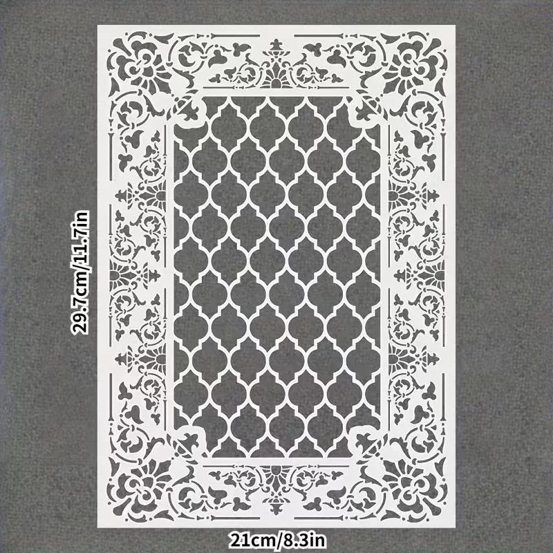 A4 29 *21cm Retro grid DIY Stencils Wall Painting Scrapbook Coloring Embossing Album Decorative Paper Card Template,wall