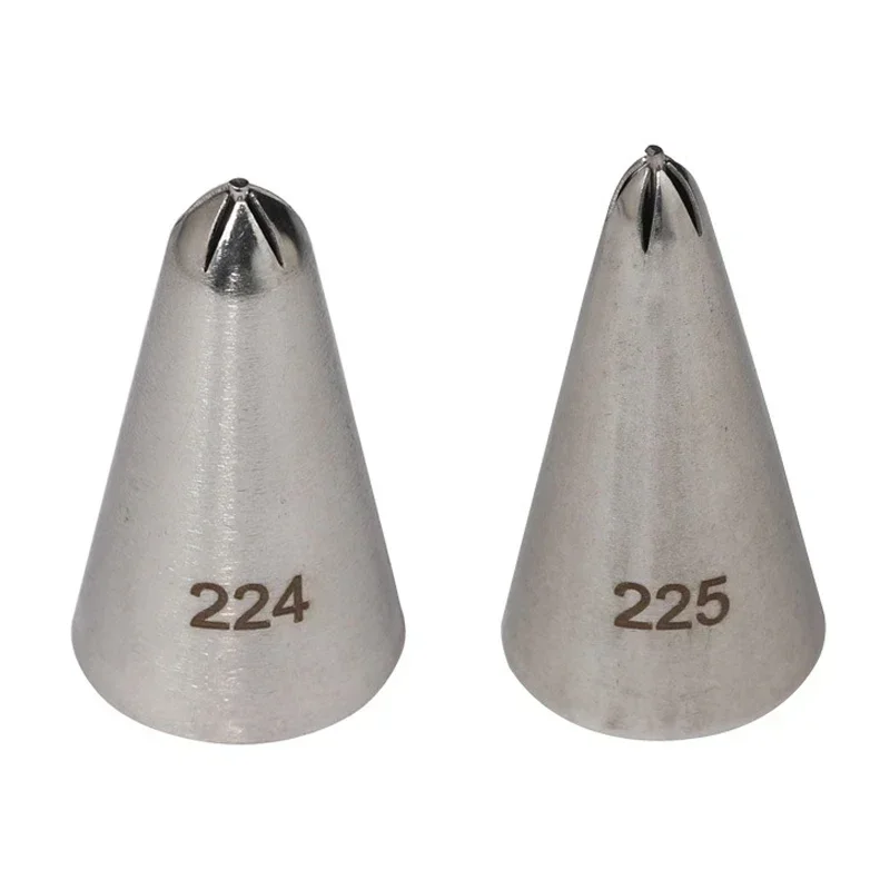 #224 225 Flower Icing Piping Nozzle Stainless Steel Pastry Nozzles Cake Decorating Tools Cream Cupcake Tips Baking Accessories