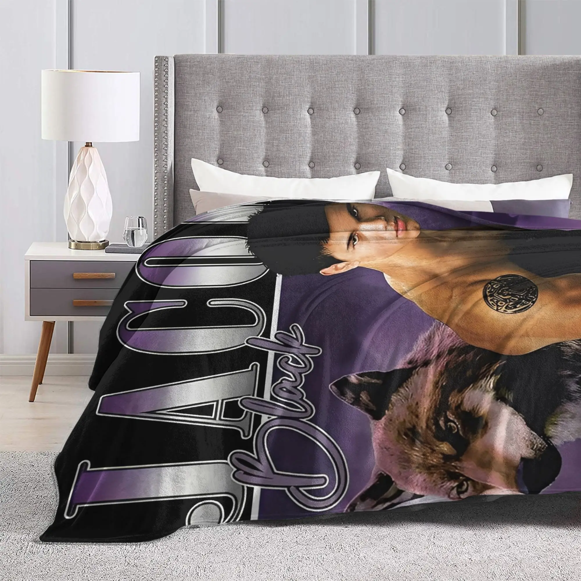 أفلام الشفق جاكوب البطانيات السوداء السفر مكتب الفانيلا الفراش يلقي للمنزل ديكور دافئ مخصص جودة المفرش هدية #3