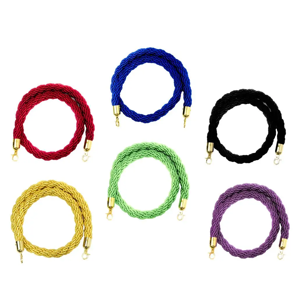 Heavy Duty Twisted Barrier Rope Nylon Crowd Control Stanchions Retractable Belt Queue Line for Hotel Bank Airport