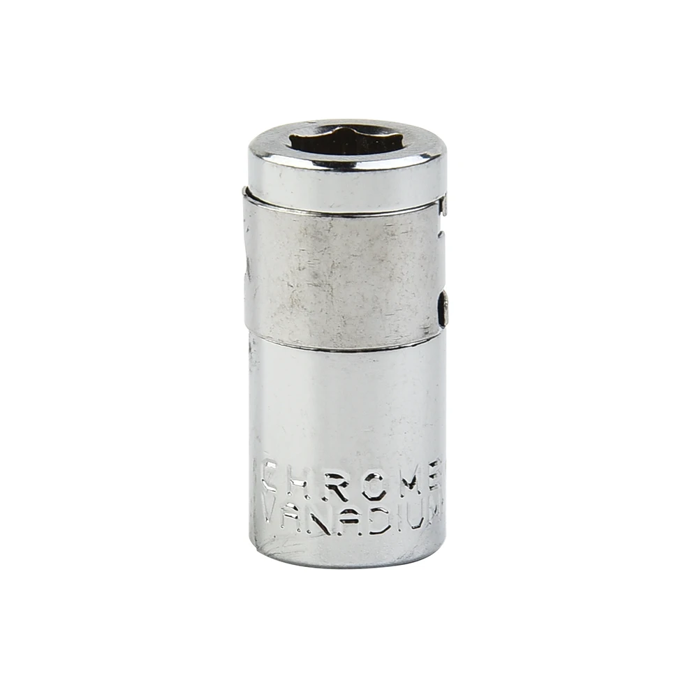 Square Hole Premium Chrome Vanadium Steel 1/4 Square Drive to 1/4 Hex Socket Bits Converter Screwdriver Adapter