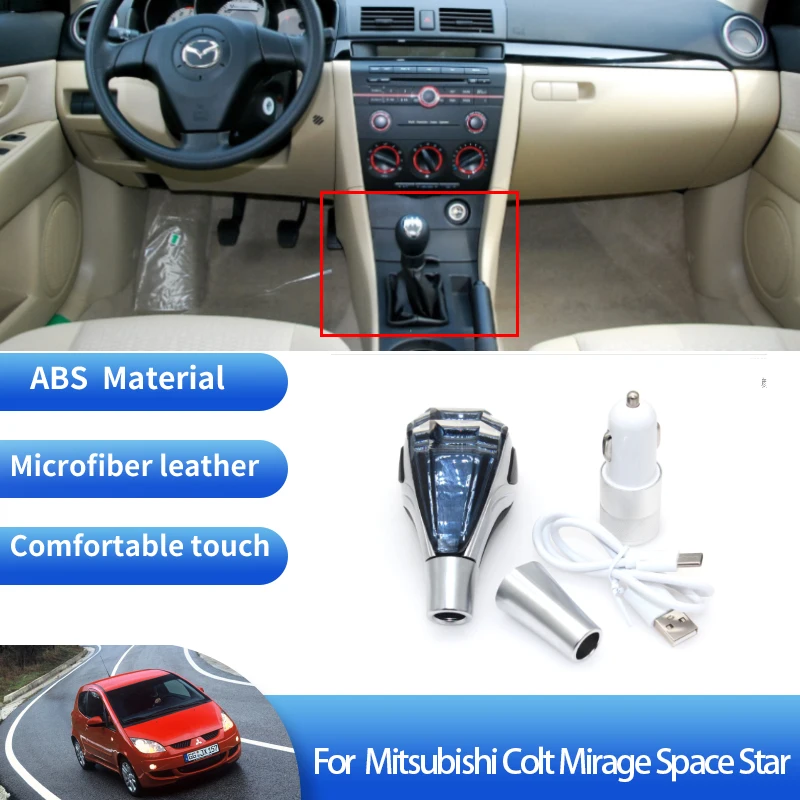 For Mitsubishi Colt Mirage Space Star Dodge Attitude Z30 Colt 600 CA CB CC CD CK A00 110 LA Crystal Shifter Handle Car Shifter