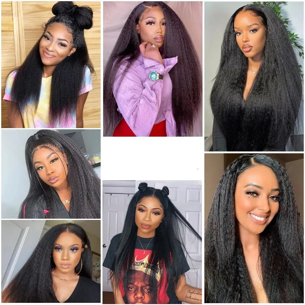 Kinky Straight Human Hair Wigs 13x4 Hd Lace Frontal Wig Human Hair Lace Front Human Hair Wigs For Women Brazilian Wigs On Sale