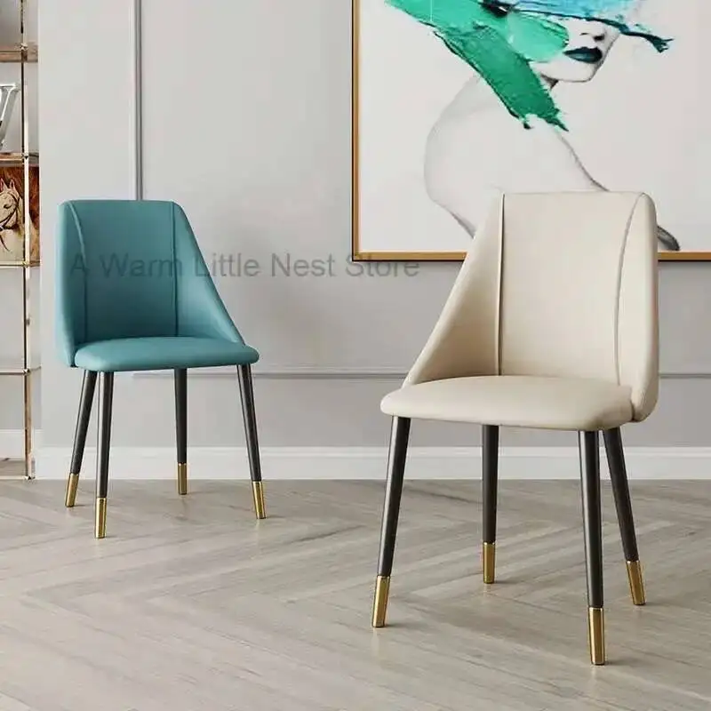 Sillas De comedor amarillas y azules, cojín Para sala De estar, Sillas De comedor De diseño, Sillas modernas decorativas Para Sala De Estar, muebles Para el hogar