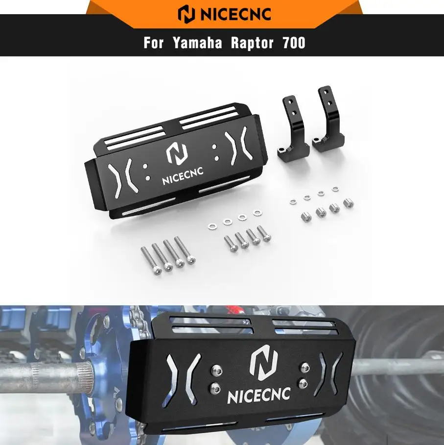 NICECNC – protection de pare-chocs arrière en aluminium, pour Yamaha Raptor 700R 2012 2016-2024 700 2006-2011 2013 450 YFZ ATV, protecteur de chaîne