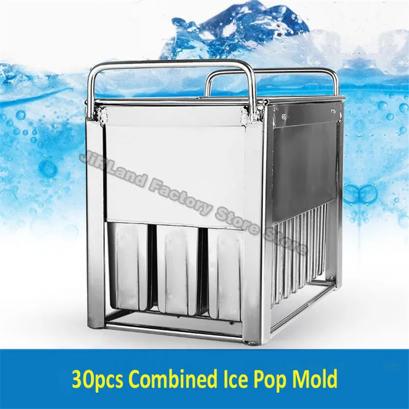 30 Molds Stainless Ice Cream Mold Popsicle Molds DIY Fruit Ice Cream Stick Rack 20 Holes 6 modelling