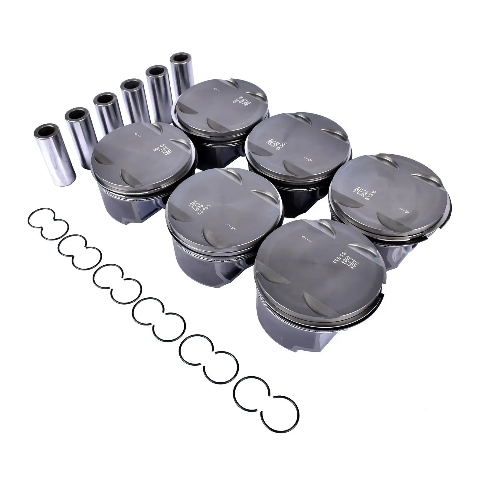 AP03 Set of 6 Pistons & Rings 84.00MM For BMW E46 E39 E60 Z4 E85 M54B25 11257509175