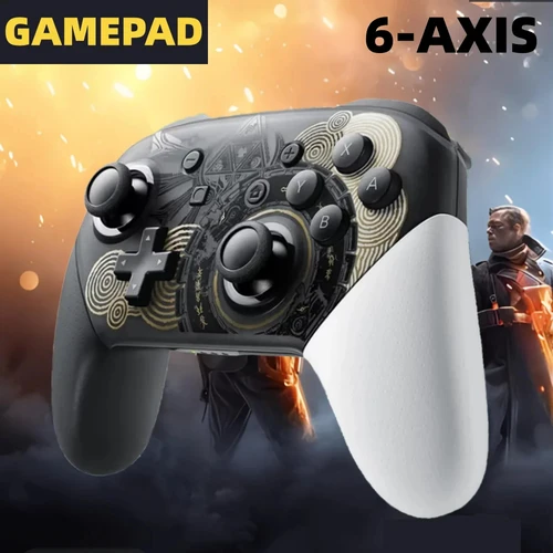 Imagen 2 del producto Controlador de mando inalámbrico Bluetooth función de activación Joystick mango giroscópico de 6 ejes vibración HD para consola de juegos de PC