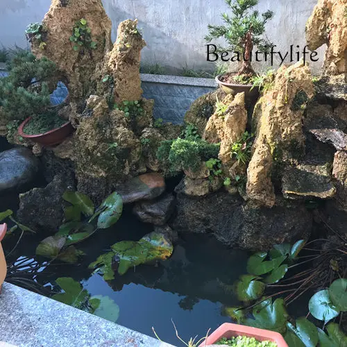 Large Pool Rockery Villa Rockery Absorbent Stone Natural Raw Gemstone Courtyard Garden Fish Pond