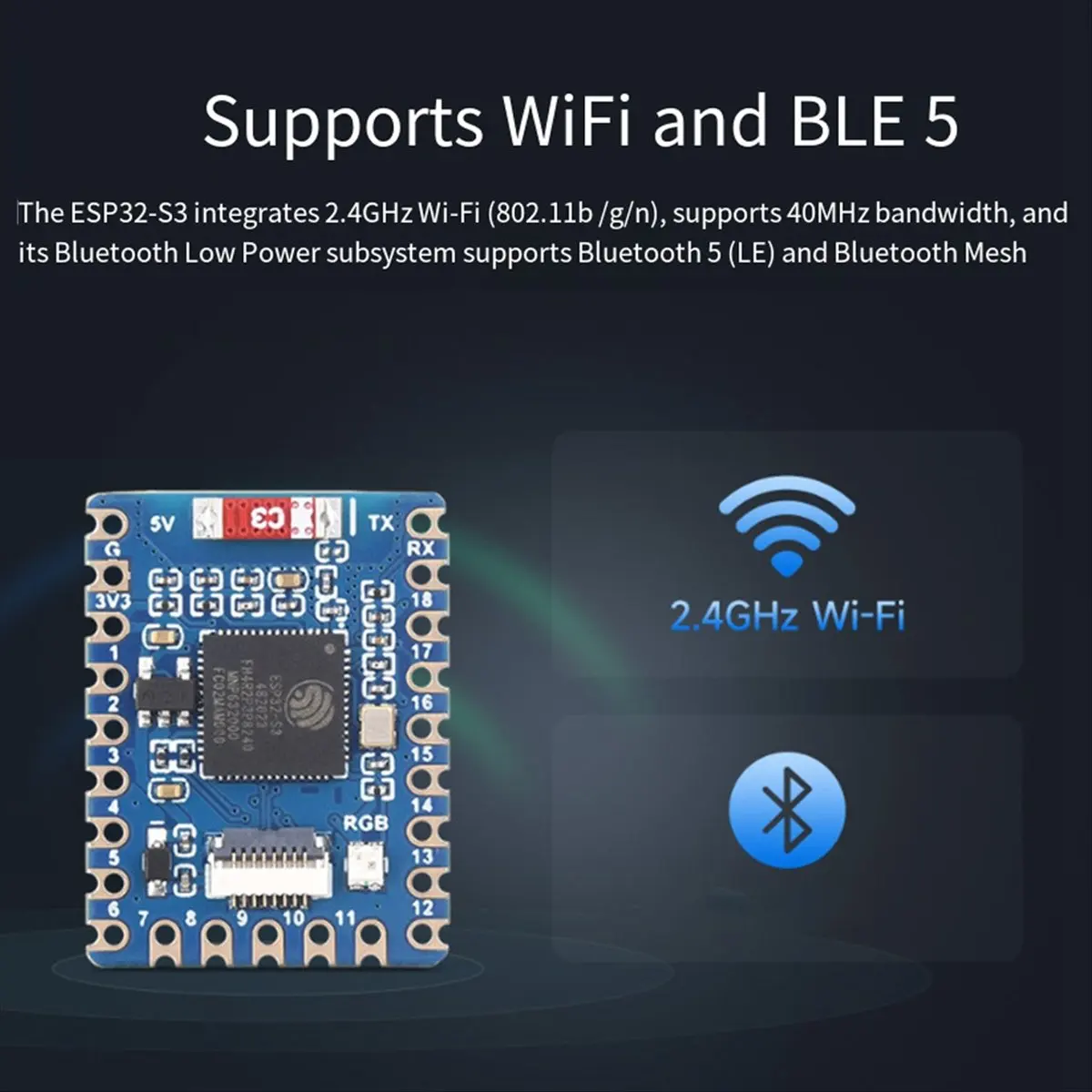 

(ABDH) Плата для разработки ESP32-S3-Tiny с Bluetooth LE и Wi-Fi 2.4 ГГц на базе ESP32-S3FH4R2, мини-плата для разработки ESP32-S3