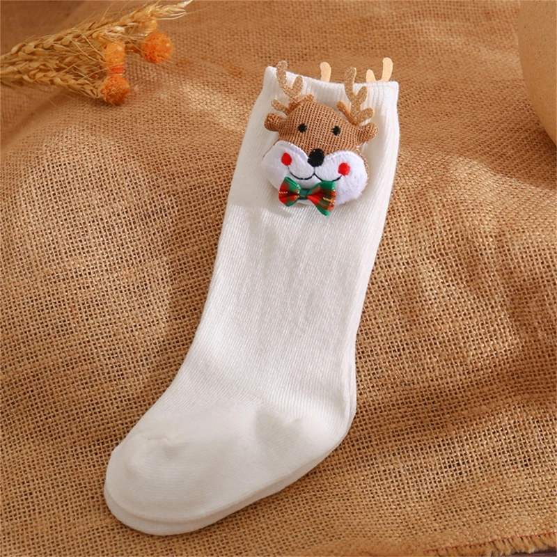 Soft Cotton Baby Socks Baby Girl Boy Christmas Cartoon Animal Long Sock Newborn Leg Warmers Socks Baby Christmas Socks Accessory