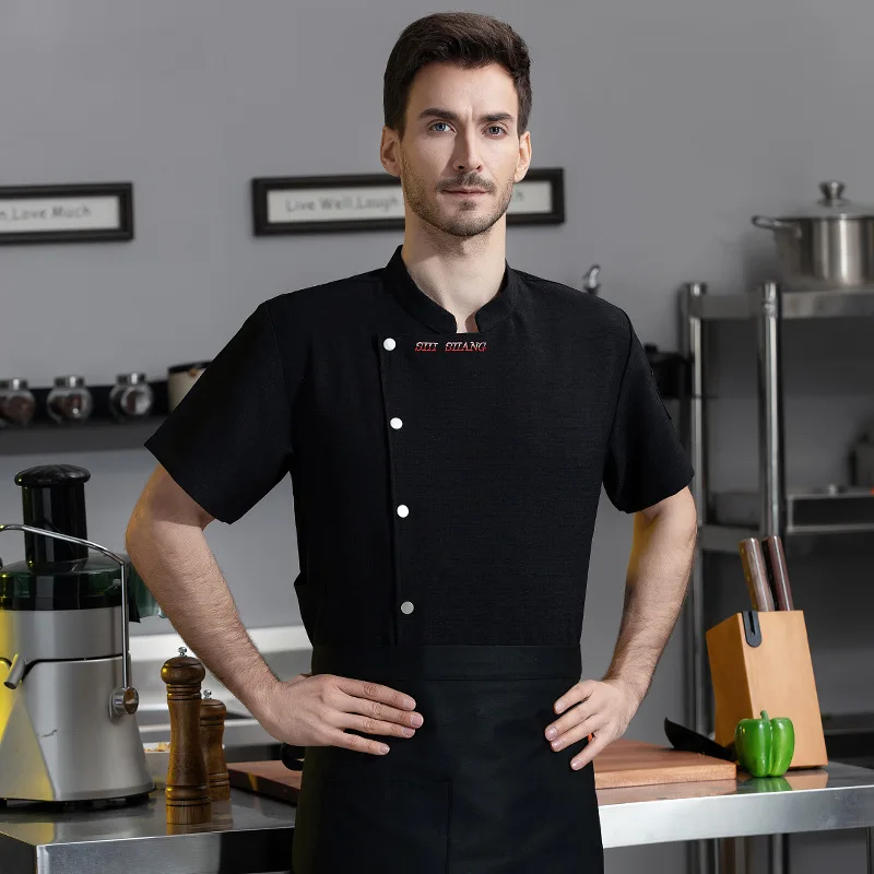 

Western Restaurant Steakhouse Work Uniform Hotel Catering Fast Food Restaurant Hotel Canteen Kitchen Summer Short Sleeve Chef Un