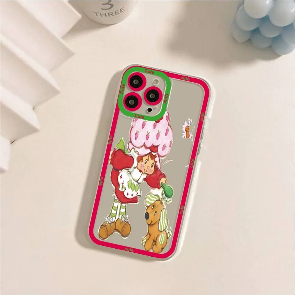 V-Vintage-D-Strawberry Shortcake Phone Case For IPhone 11,12,13,14,15,15 Pro,13 Promax,14 Plus,15 Mini