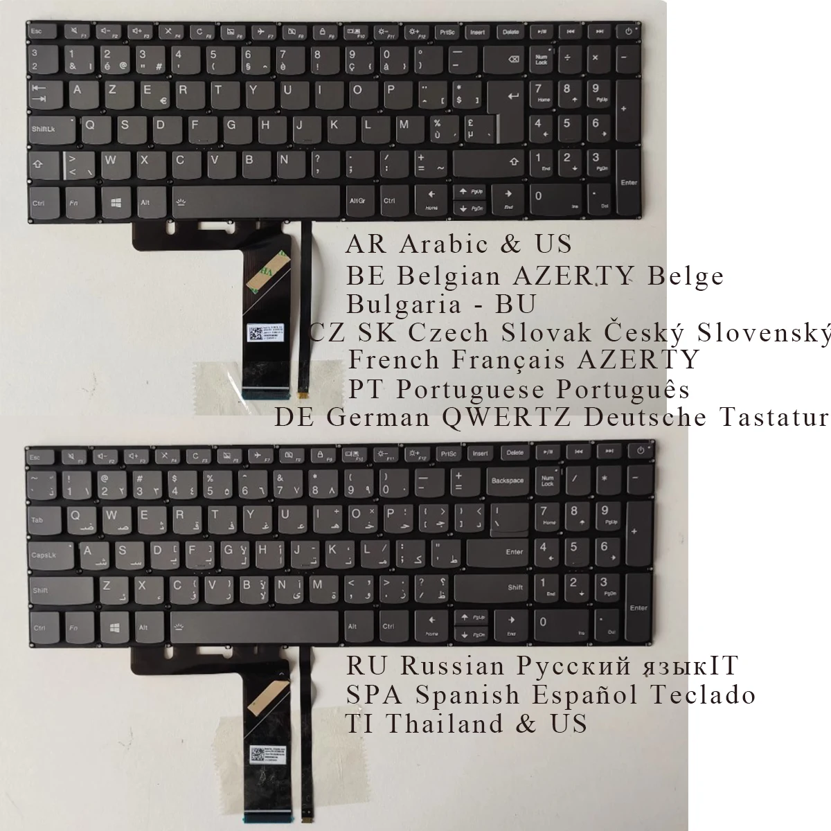 

AR Бельгийская BU чешская французская GR португальская RU испанская клавиатура TI для Lenovo L340-17iwl V140-15IWL V145-15AST V155 C15API с подсветкой