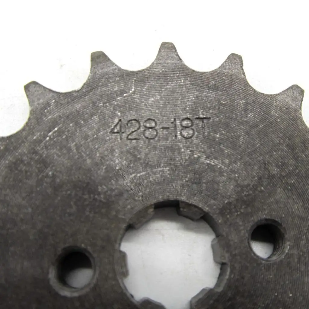 Universal 428 Chain 18 Teeth Front Sprocket Cog Steel Bike Part for Pit Bike 125cc Dirtbike