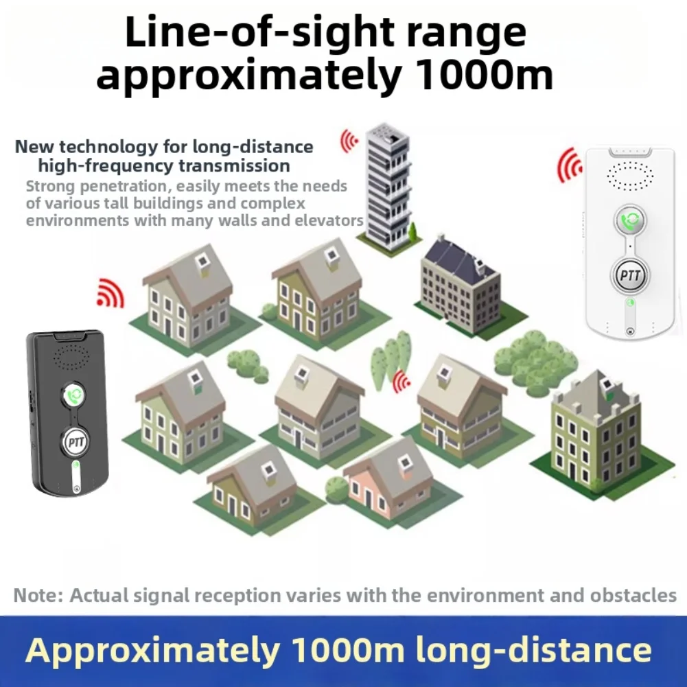 Wireless Doorbell With Two Way Voice Communication Long Range Interphone Function And Weather Resistant Outdoor Unit