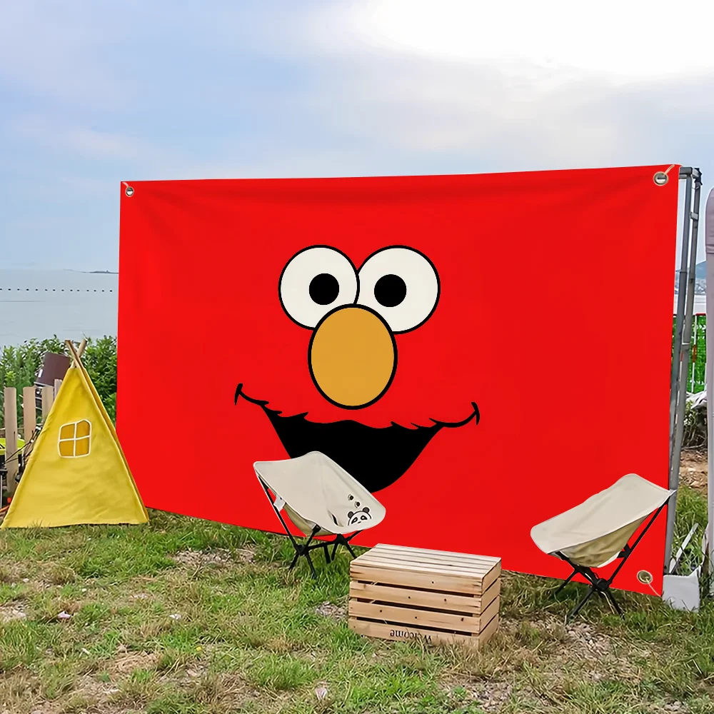 Cartoon S-Sesame S-Street Flagge für Picknick, Party, Camping, Banner, Outdoor-Atmosphären-Beleuchtung – Detail 6