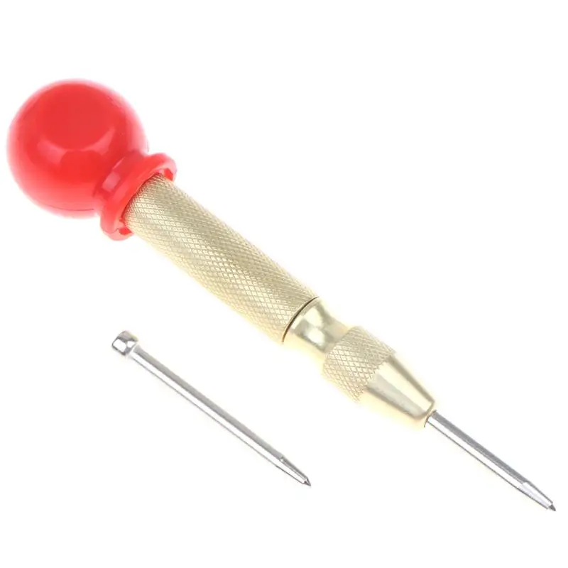 Automatic Center Pin Punch Woodworking Tools Spring Loaded Marking Metal Drill Bits Wood Press Dent Marker Tool
