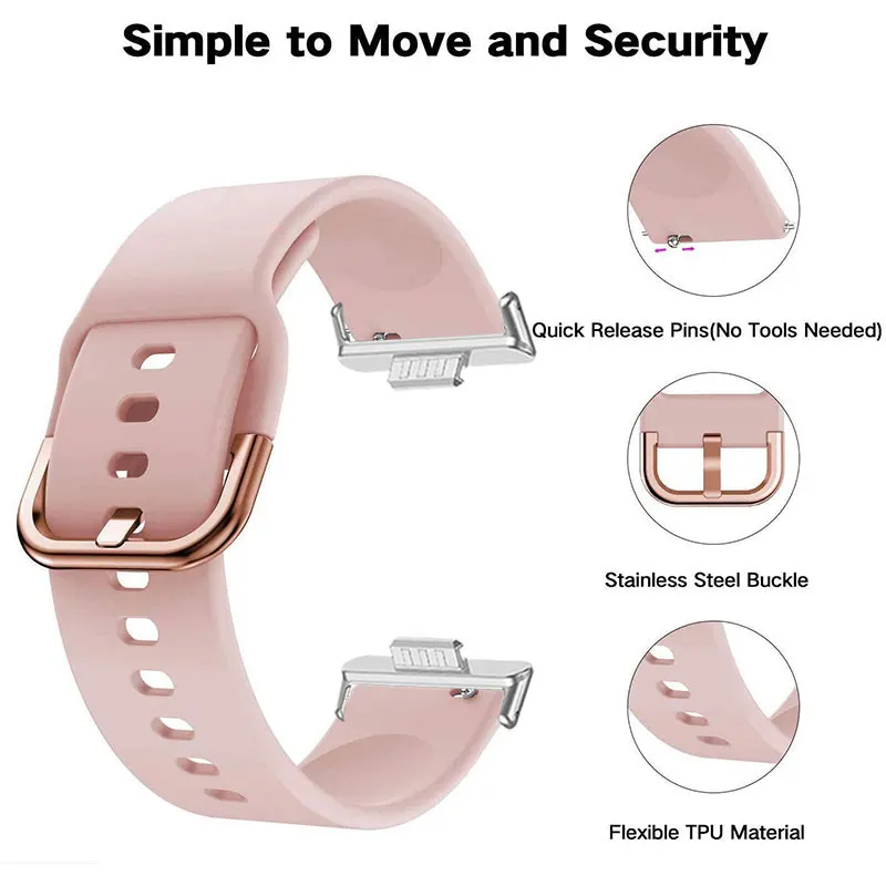 Silicone Strap For Huawei Watch Fit 5 Band Fit 3 4 Sport Bracelet Watchband Accessories For Huawei Watch Fit 4Pro 5Pro