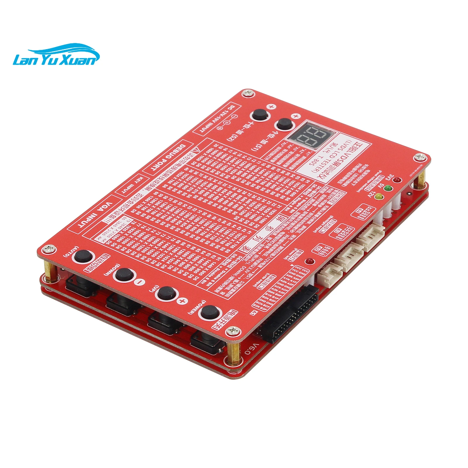 4K 2K LVDS LCD Tester LCD LED Panel Tester with 4K Adapter Board Max 2048x1536 For TV Laptop Screen