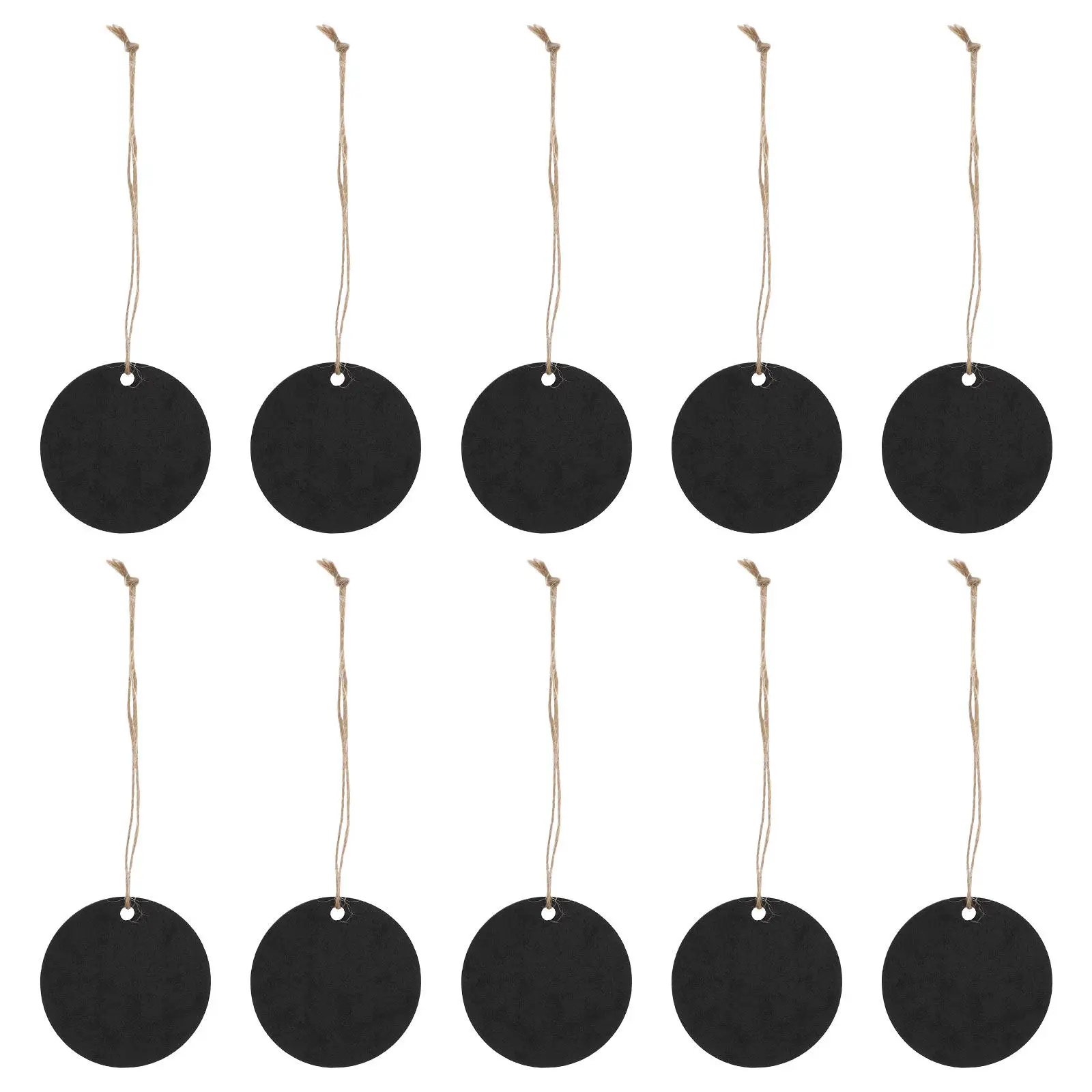 10Pcs Small Chalkboard Tag with Twine Mini Wooden Two-Sided Blackboard for Party Favors Garden Signs DIY Craft Labeling Wedding
