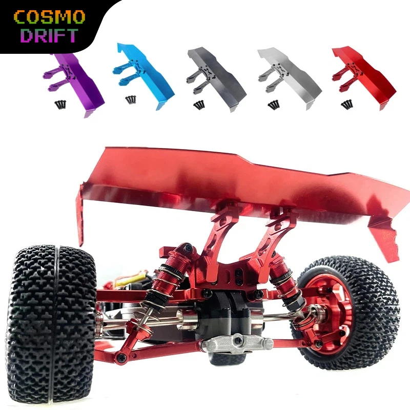 MJX 1/16 16207 H16PL RC سيارة معدنية الجناح الخلفي الجمعية ترقية أجزاء دائم الألومنيوم المفسد الذيل لشاحنة سباق عالية السرعة #1