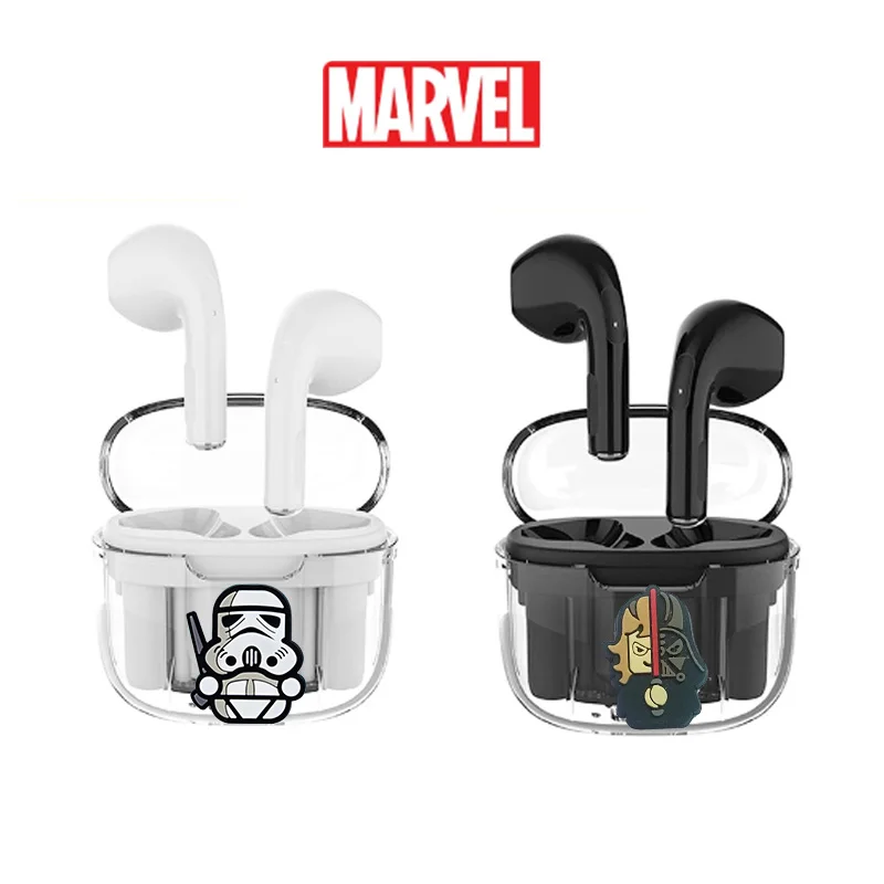 New Marvel High Beauty Sports Game Call Transparent Box Stereo Transparent Charging Box TWS Wireless Bluetooth Earphones