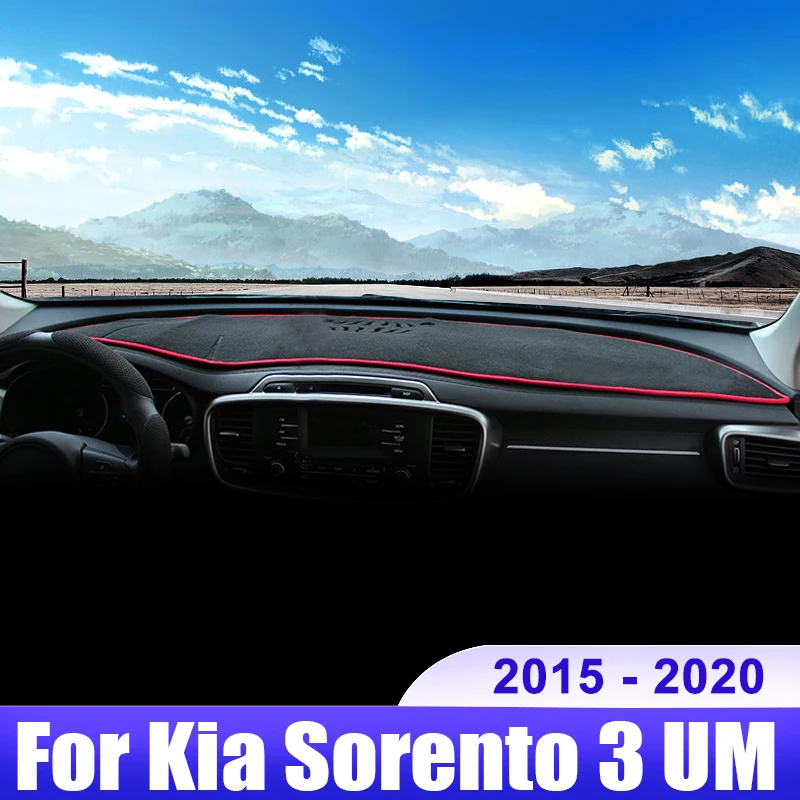 

For Kia Sorento 3 2015 2016 2017 2018 2019 2020 Sorento UM Prime Car Dashboard Cover Dash Mat Sun Shade Non-slip Pad Accessories