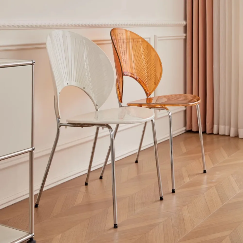 

Rustic Modern Dining Chairs Transparent Waterproof Bedroom Floor Dining Chairs Kitchen Game Silla Comedor Hotel Furniture