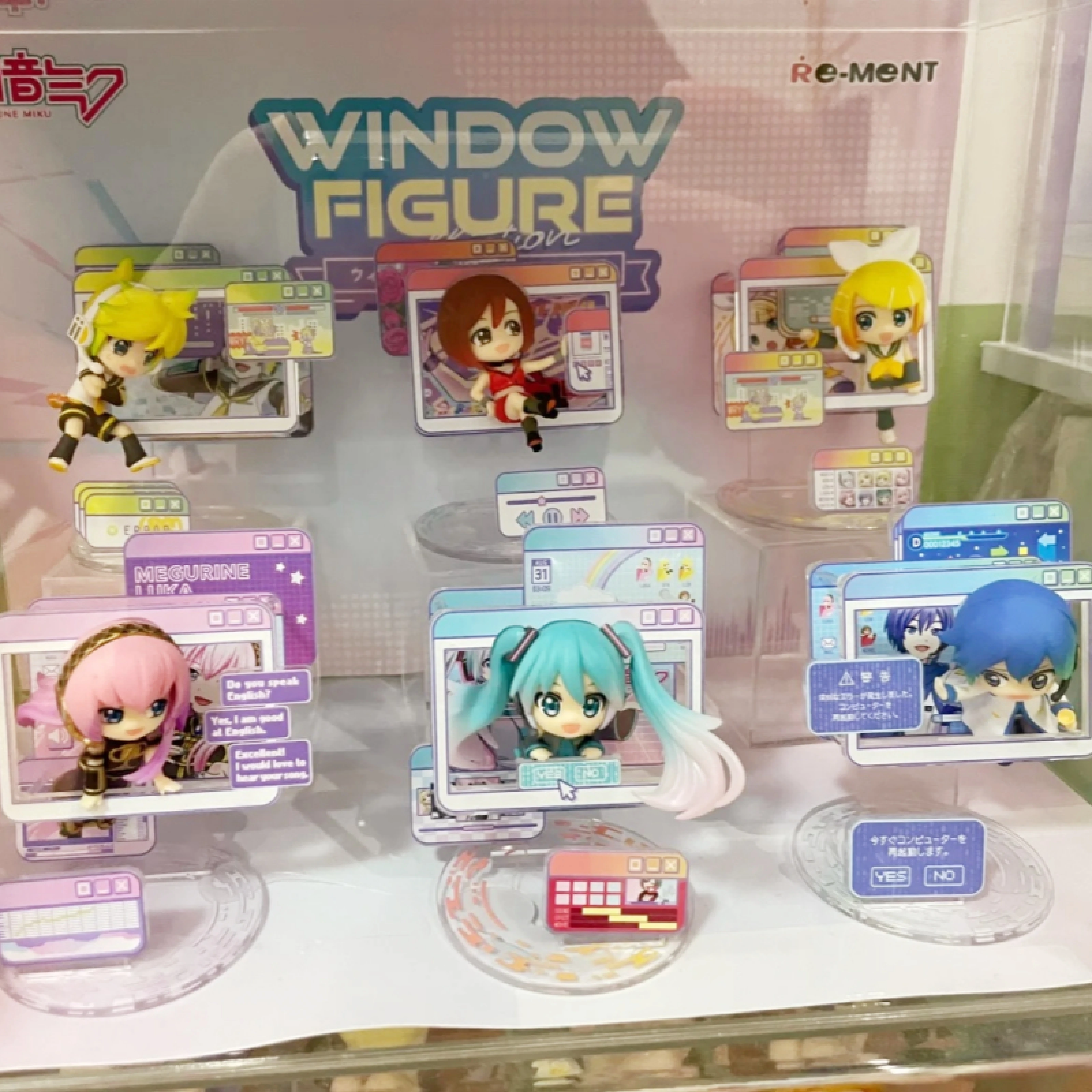 Hot Rement Anime Hatsune Miku Blind Box Fenster Mini Figur Serie Kaito Meiko Figuren Boxed Ei Modell Desktop Ornamente Puppe Spielzeug