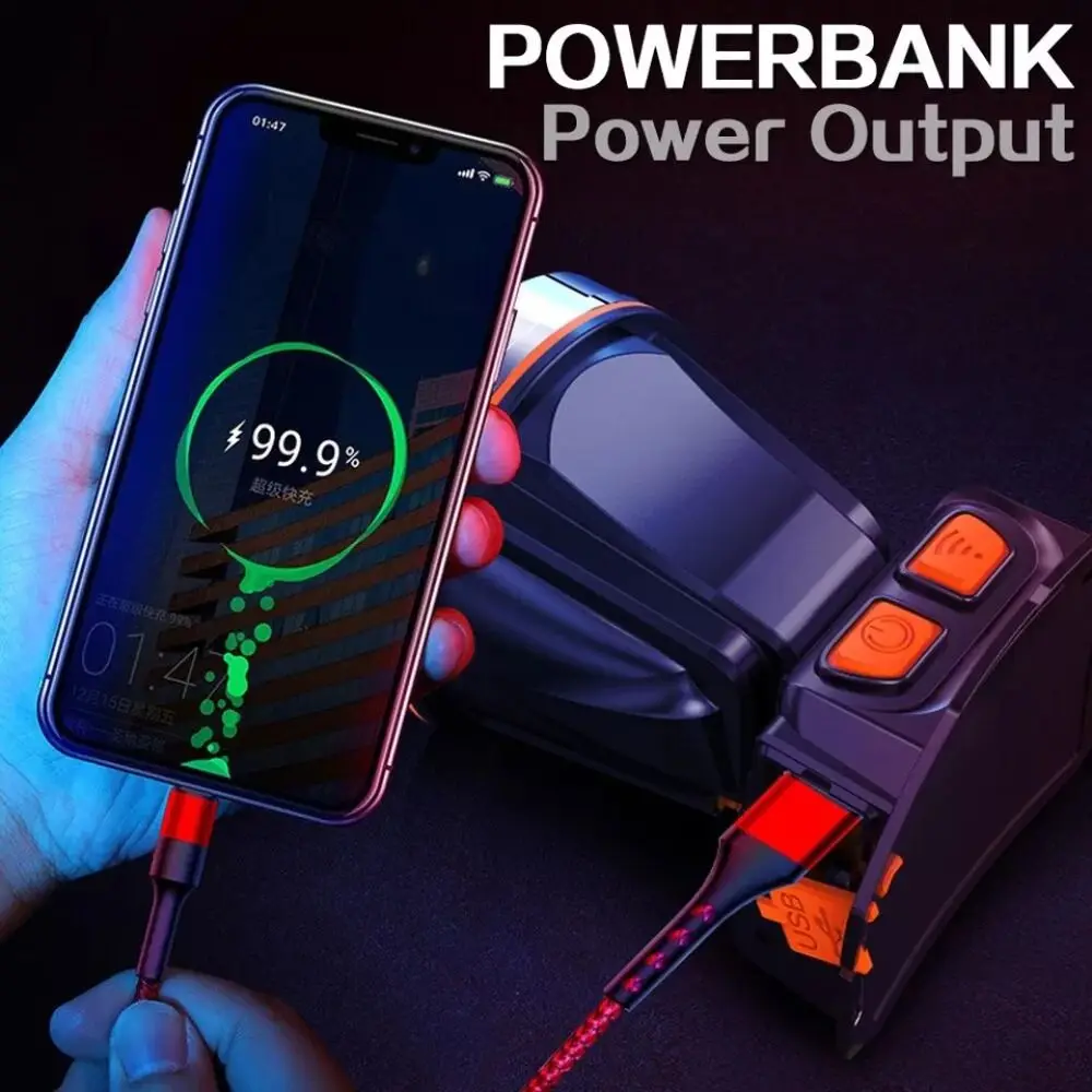 USB Rechargeable Sensor Headlights Waterproof Long-Range Head Flashlight Super Bright Power Display LED Headlamp Night Fishing