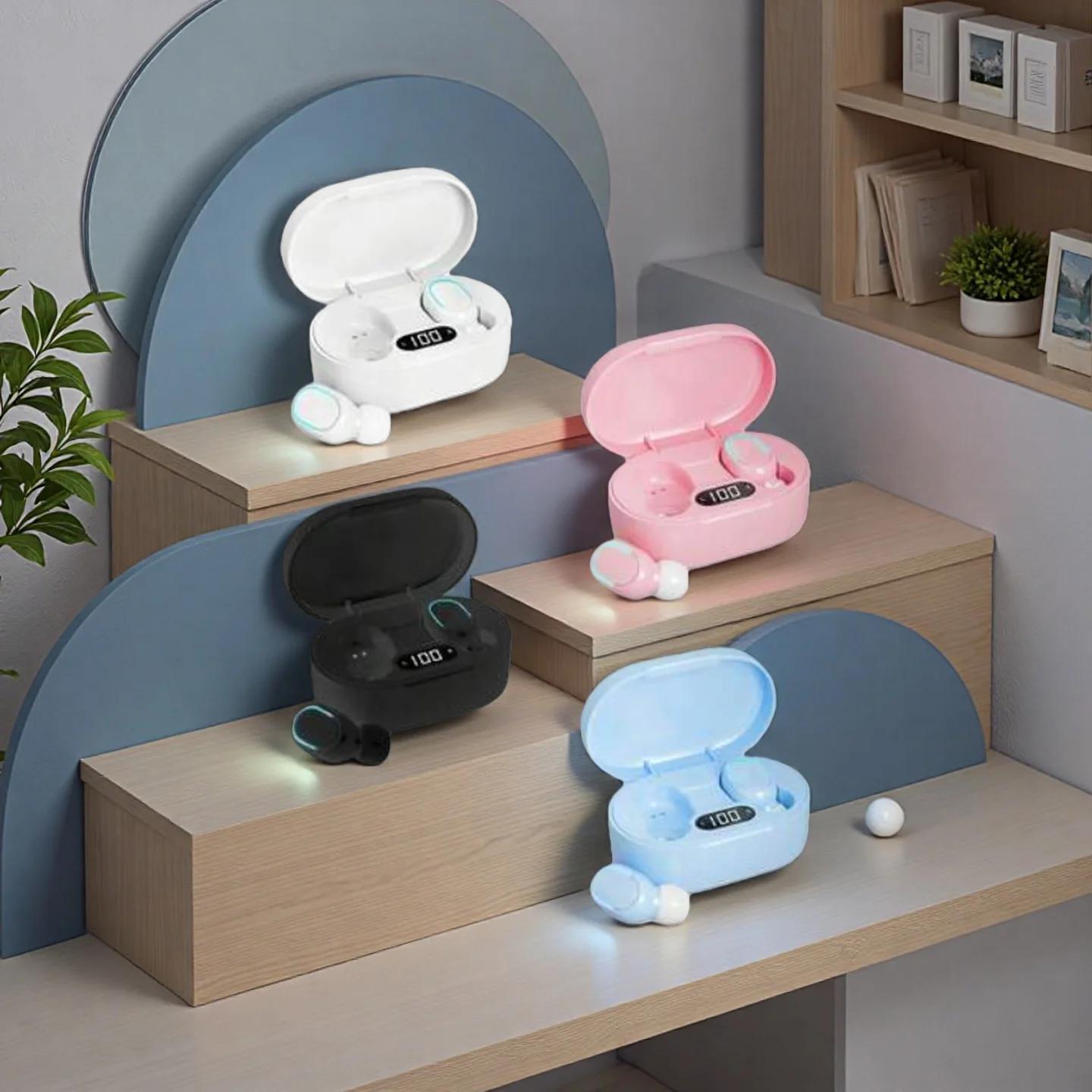 TWS Bluetooth Earphones Wireless bluetooth headset Noise Cancelling Headsets  Microphone Headphones For all smartphones